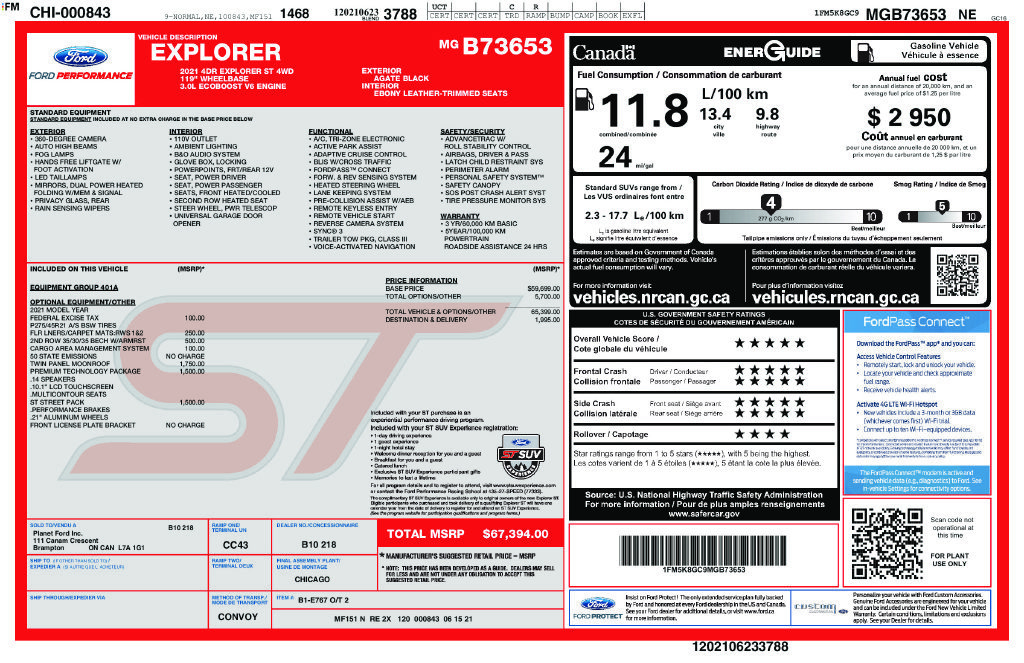 Used 2021 Ford Explorer ST w/ ST Street Pack AWD/4WD image 5