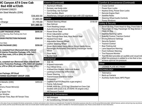 Certified 2021 GMC Canyon AT4 w/ Driver Alert Package image 15