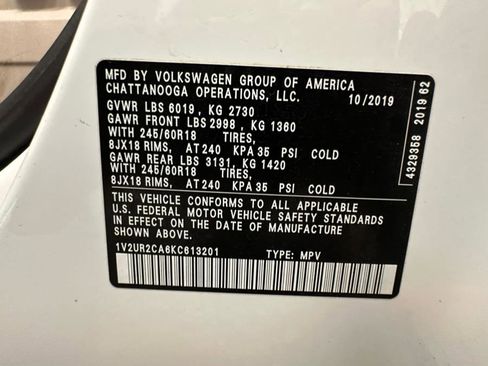Used 2019 Volkswagen Atlas SE w/ Panoramic Sunroof Package image 57