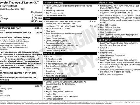 Used 2022 Chevrolet Traverse LT w/ Midnight/Sport Edition FWD image 2