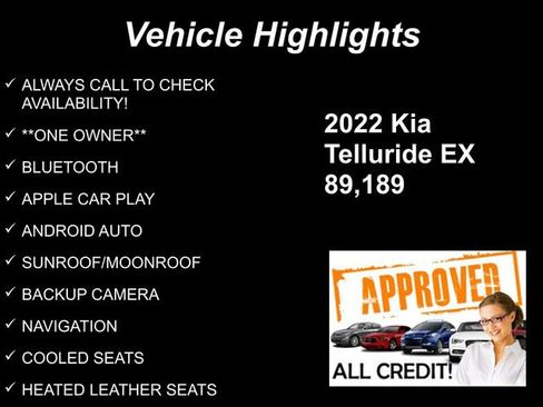 Used 2022 Kia Telluride EX w/ EX Premium Package AWD/4WD image 9