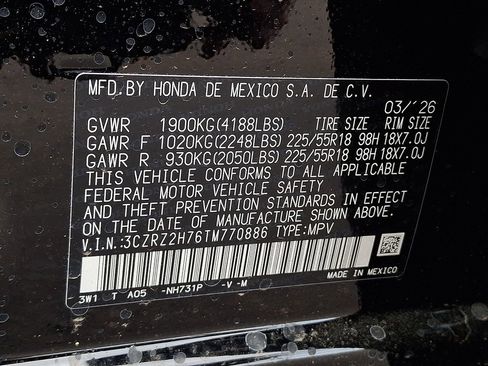 New 2026 Honda HR-V EX-L image 18