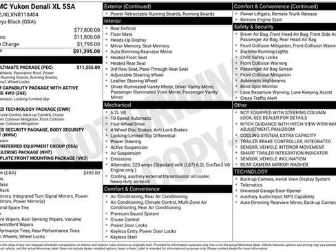 Used 2022 GMC Yukon XL Denali w/ Denali Ultimate Package AWD/4WD image 16