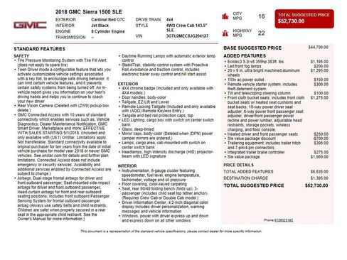 Used 2018 GMC Sierra 1500 SLE w/ SLE Value Package AWD/4WD image 34