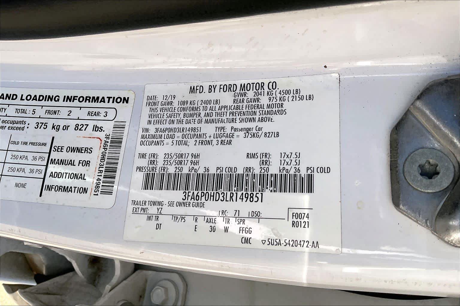 Used 2020 Ford Fusion SE FWD image 35