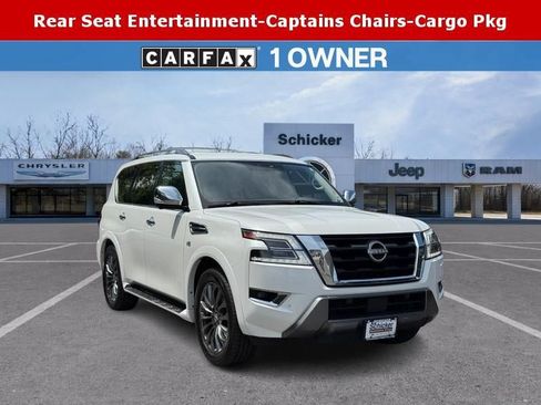 Used 2022 Nissan Armada Platinum w/ Captain's Chairs Package AWD/4WD image 1