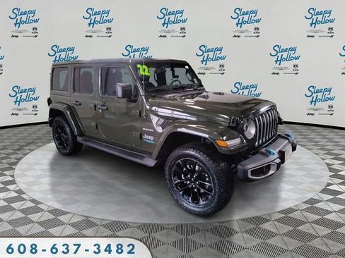 Used 2022 Jeep Wrangler Unlimited Sahara 4xe w/ Cold Weather Group image 3