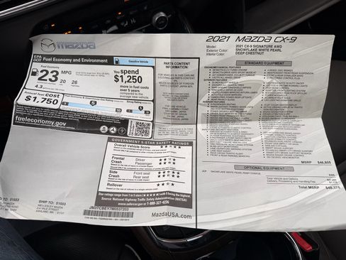 Used 2021 MAZDA CX-9 Signature image 33