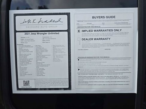 Used 2021 Jeep Wrangler Unlimited Sahara image 18