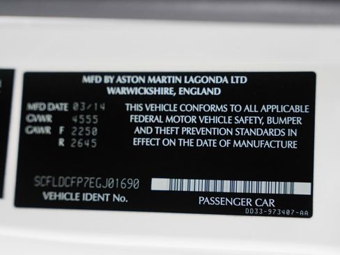 Used 2014 Aston Martin Vanquish Coupe image 50