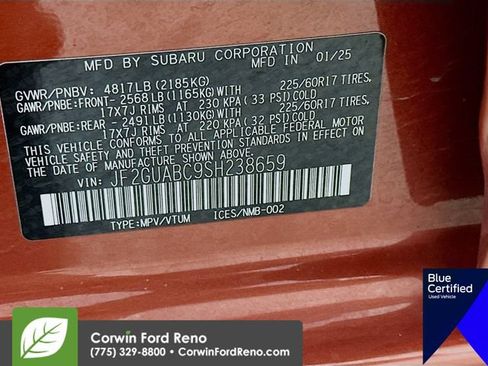 Used 2025 Subaru Crosstrek 2.0i AWD/4WD image 32