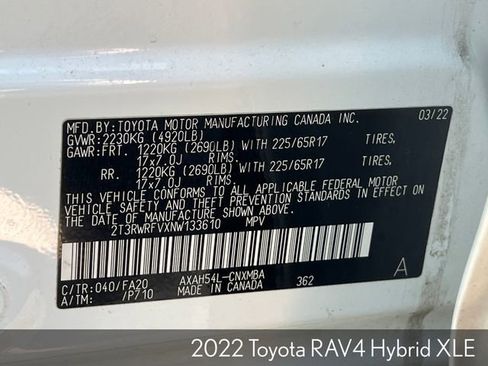 Used 2022 Toyota RAV4 XLE w/ Convenience Package AWD/4WD image 31