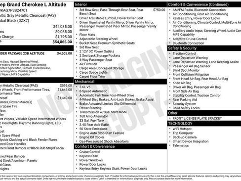 Used 2023 Jeep Grand Cherokee L Laredo AWD/4WD image 3