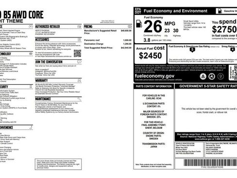 Used 2025 Volvo XC40 B5 Core AWD/4WD image 2