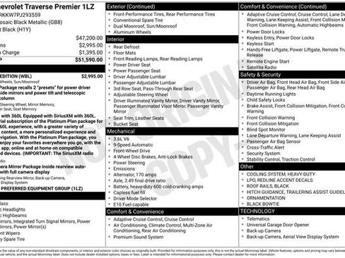 Used 2023 Chevrolet Traverse Premier w/ Redline Edition FWD image 7