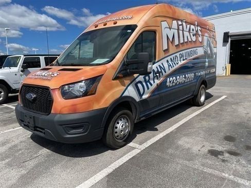 Used 2021 Ford Transit 350 148 High Roof Extended DRW w/ Load Area Protection Package RWD image 1