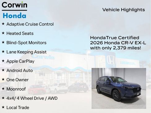 Certified 2026 Honda CR-V EX-L image 9