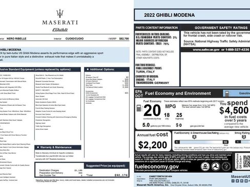 Used 2022 Maserati Ghibli Modena image 10