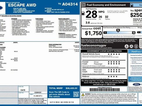 New 2026 Ford Escape ST-Line w/ Tech Pack #1 image 2