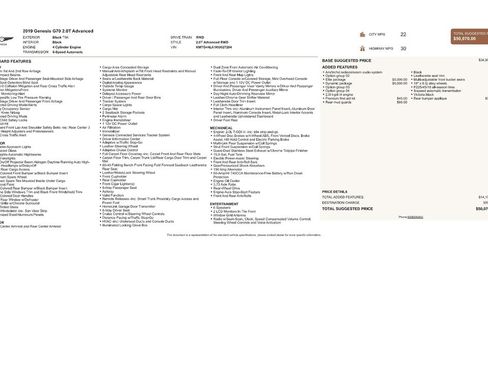 Used 2019 Genesis G70 2.0T Advanced w/ Dynamic Package image 9