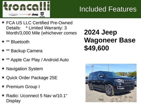 Certified 2024 Jeep Wagoneer 2WD w/ Premium Group I image 5