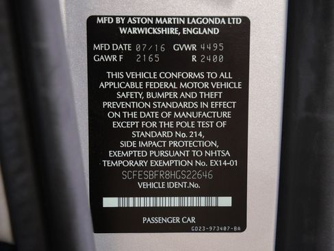 Used 2017 Aston Martin V12 Vantage S RWD image 18