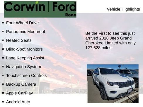 Used 2018 Jeep Grand Cherokee Limited w/ Luxury Group II AWD/4WD image 4