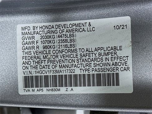 Certified 2021 Honda Accord Sport image 30