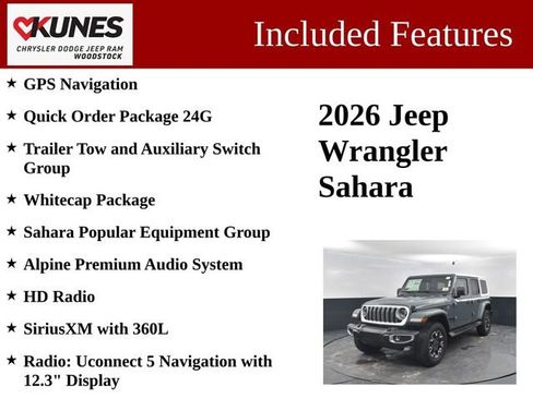 New 2026 Jeep Wrangler Unlimited Sahara AWD/4WD image 3
