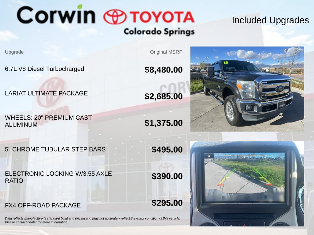 Used 2015 Ford F350 Lariat w/ Lariat Ultimate Package AWD/4WD image 4