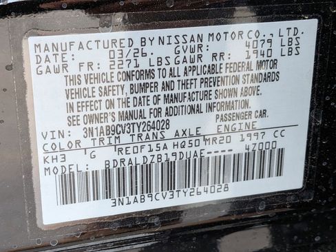 New 2026 Nissan Sentra SV w/ SV Convenience Package FWD image 27