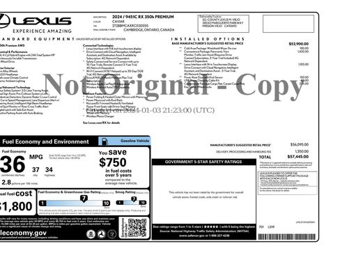 Used 2024 Lexus RX 350h RX 350h Premium w/ Convenience Package image 56