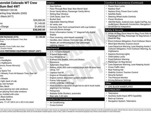 Used 2025 Chevrolet Colorado W/T w/ WT Custom Package image 3