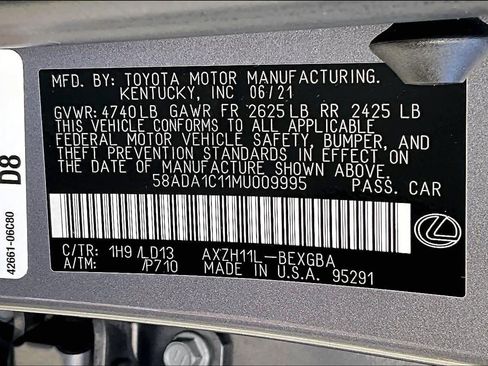 Used 2021 Lexus ES 300h w/ Premium Package FWD image 35
