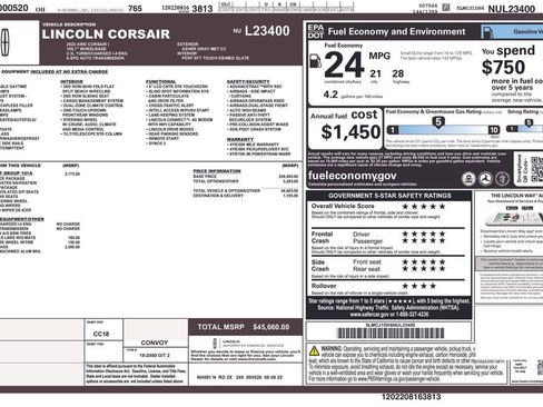 Used 2022 Lincoln Corsair AWD w/ Equipment Group 101A image 45