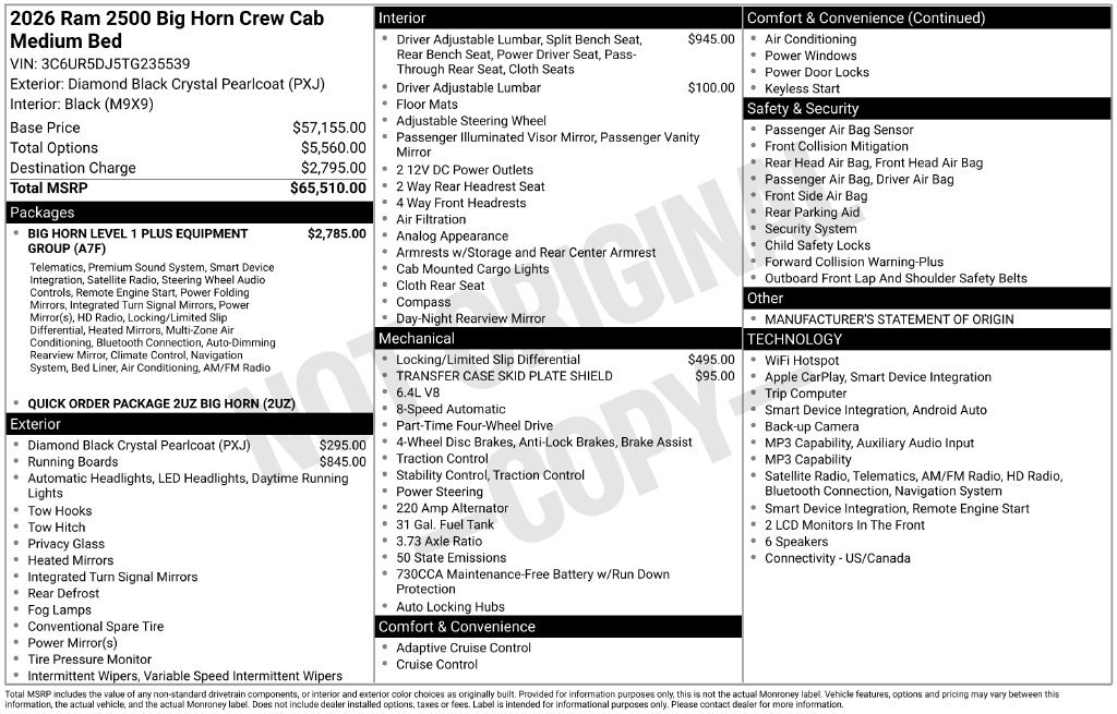 Certified 2026 RAM 2500 Big Horn AWD/4WD image 48