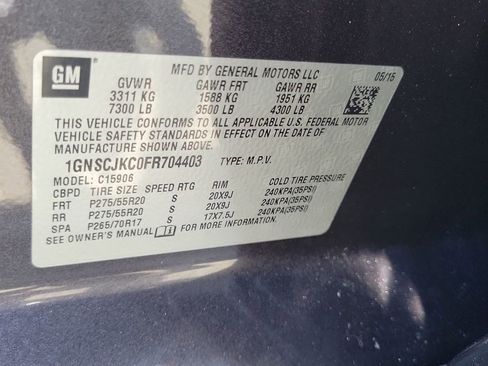Used 2015 Chevrolet Suburban LT w/ Luxury Package RWD image 34