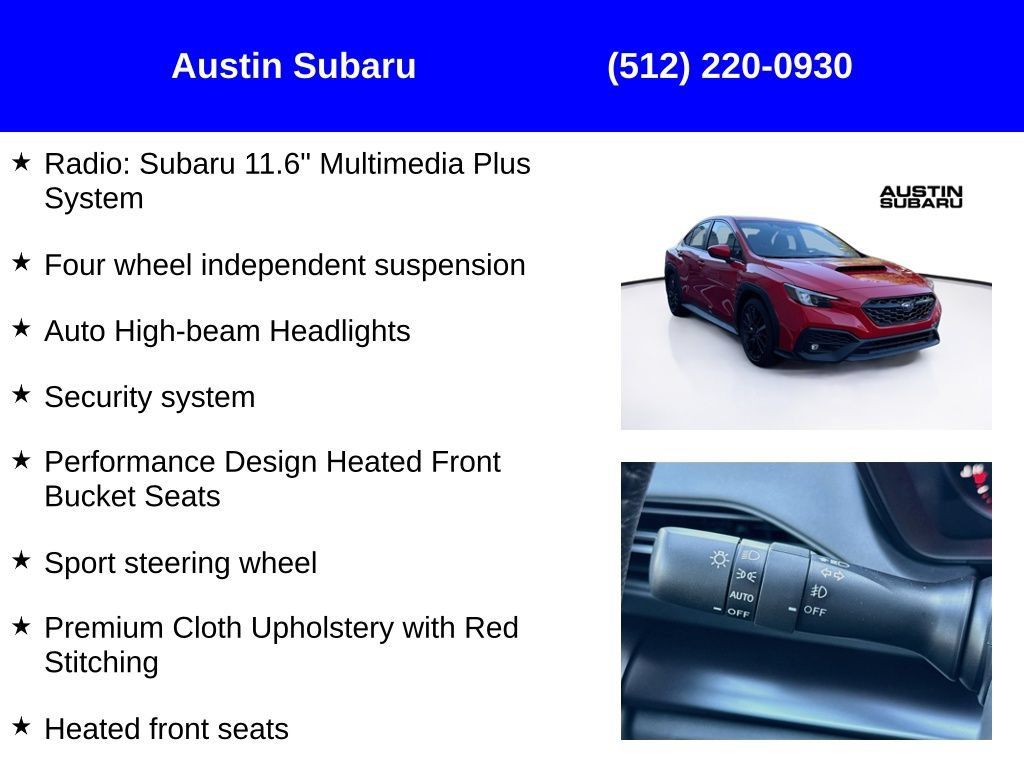 New 2026 Subaru WRX Premium AWD/4WD image 9