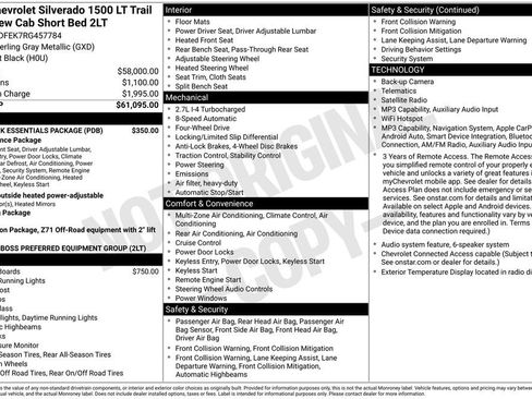 Used 2024 Chevrolet Silverado 1500 LT Trail Boss w/ LPO, Dark Essentials Package AWD/4WD image 9