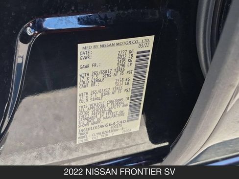 Used 2022 Nissan Frontier SV AWD/4WD image 26