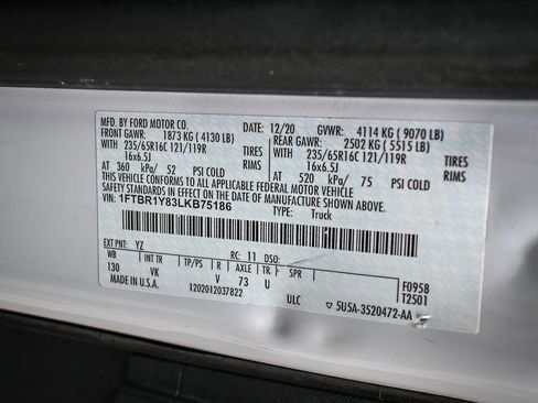 Used 2020 Ford Transit 250 Low Roof w/ Load Area Protection Package RWD image 21