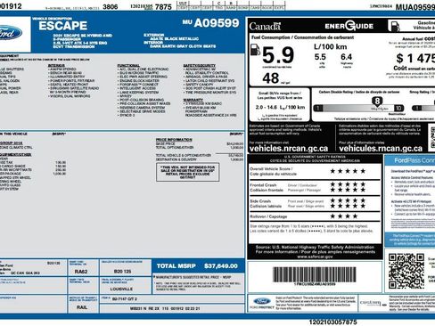 Used 2021 Ford Escape SE w/ Cold Weather Package AWD/4WD image 36