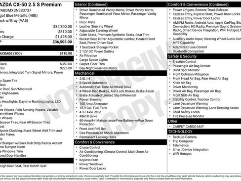 New 2025 MAZDA CX-50 AWD 2.5 S w/ Cargo Package image 4