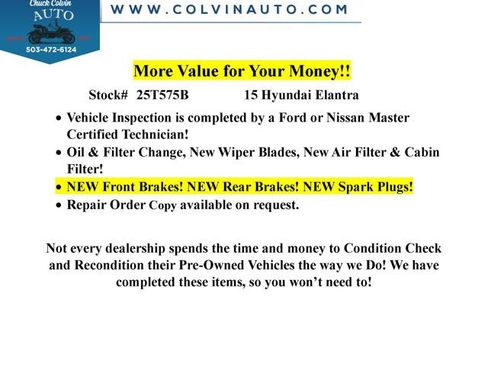 Used 2015 Hyundai Elantra SE image 2