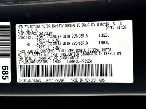 New 2026 Toyota Tacoma TRD Sport image 26