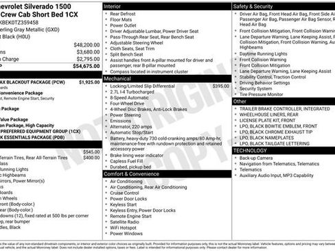 New 2026 Chevrolet Silverado 1500 Custom w/ Turbomax Blackout Package AWD/4WD image 32