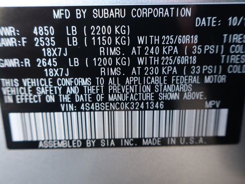 Used 2019 Subaru Outback 3.6R Limited image 48