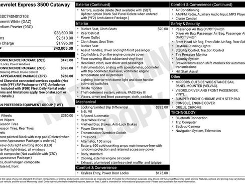 New 2025 Chevrolet Express 3500 w/ Power Convenience Package RWD image 32