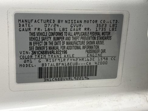 Used 2024 Nissan Versa S FWD image 20