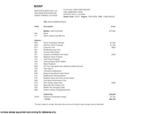 Certified 2024 Mercedes-Benz EQE 350+ Sedan w/ Driver Assistance Package image 4